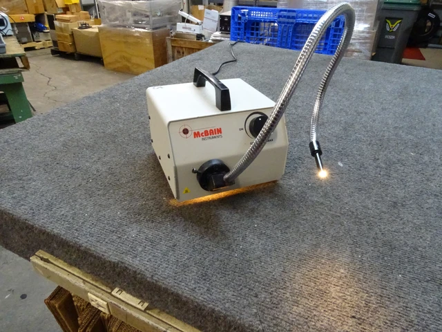 McBain FOI-150-UL-MB Fiber Optic Illuminator Microscope w Light Guide & New Bulb