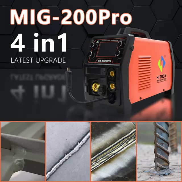 HITBOX 200A 220V Weld Aluminum MIG Welding Machine MIG TIG MMA Stick Gas/Gasless 2