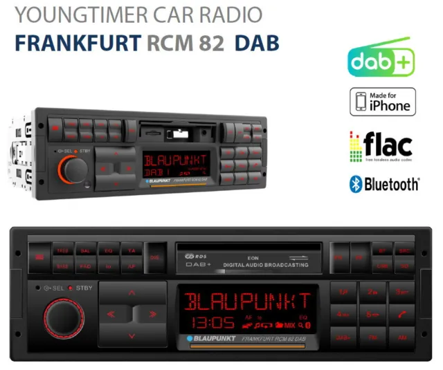 Pour Porsche 911 924 928 944 Rétro Oldtimer Autoradio DAB+ Bluetooth Fm USB SD