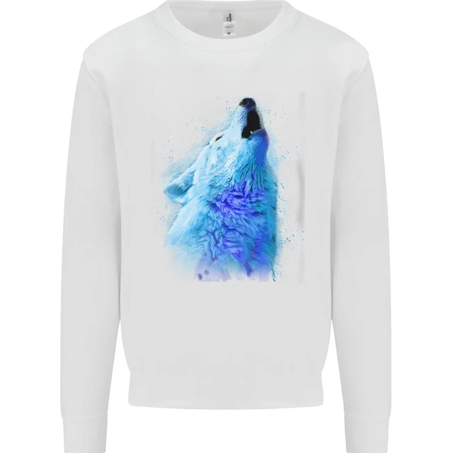 Watercolour Wolf Kids Sweatshirt Jumper