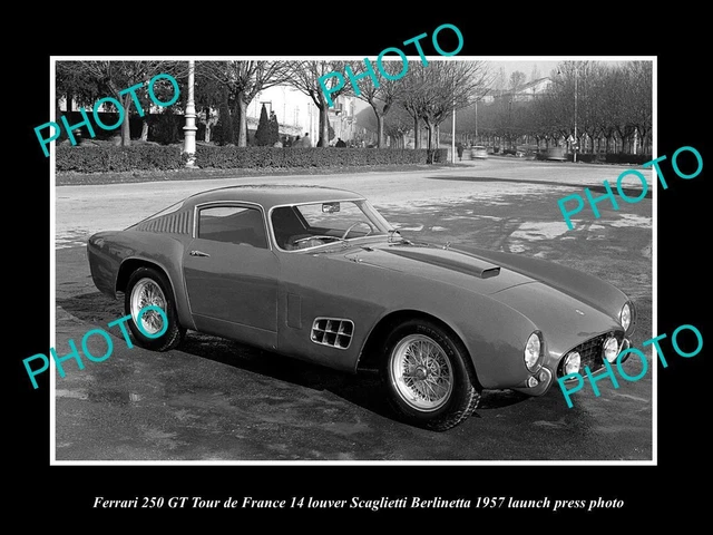 Old Large Historic Photo Of Ferrari 250 Gt Tour De France 195 Press Photo 1