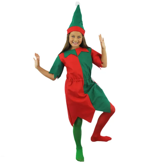 Christmas Costume Elf Santa Reindeer Girls Xmas Fancy Dress Choose Little Helper