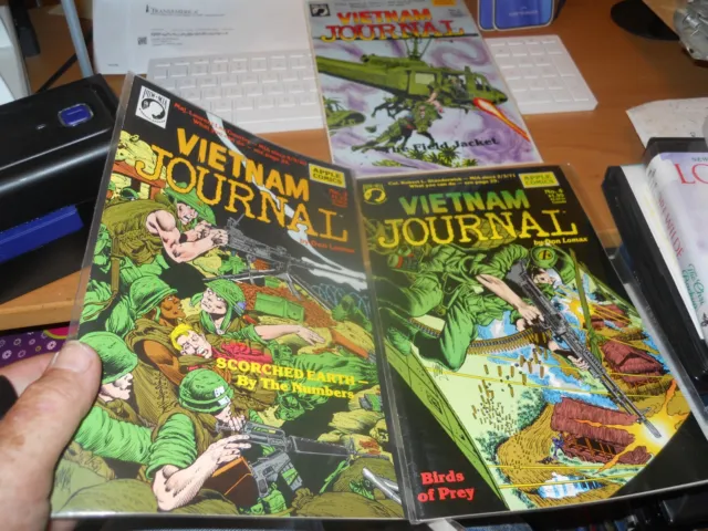 Vietnam Journal Issues # 1,3,4, by Don Lomax Apple Comics 1987 Lot of 3