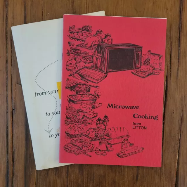 MICROWAVE COOKING & HOME FREEZING BOOKLETS Lot of 2 Vintage Cookbooks