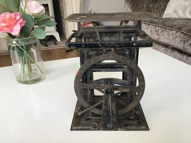 ANTIQUE LETTER SCALE Vintage 1930 Tinplate Industrial Pivot Balance ...