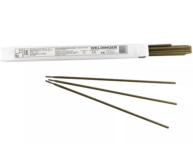 Schweißelektroden Ø 3,25 x 350 mm / 1 kg - Universal Stabelektroden WELDINGER