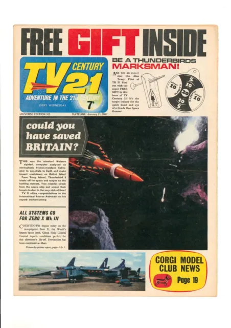 TV Century 21 #105 VFN- 7.5 Thunderbirds Fireball XL5 Stingray