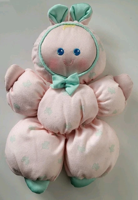 Peluche Fisher Price Vintage 1984 - Rose - Réf 1352 - Ancienne Poupée Fisher