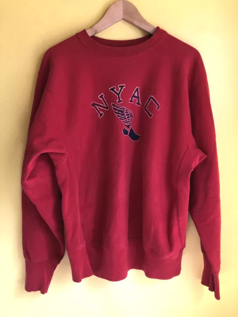 Vintage 80s Champion Reverse Weave Sweatshirt NYAC New York Athletic Club Large