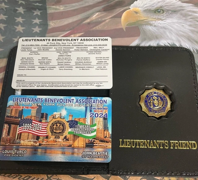 NYC NYPD COLLECTIBLE 2024 Card Lieutenants Mini Pin Wallet Not Pba Dea