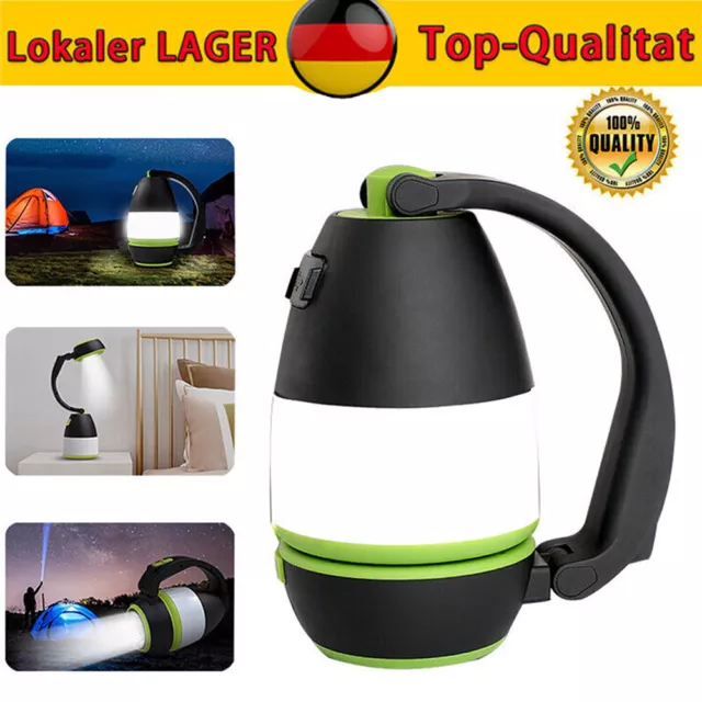 LED Zeltlampe Outdoor Camping Lampe Laterne USB Aufladbar Tischlampe Zelt Licht