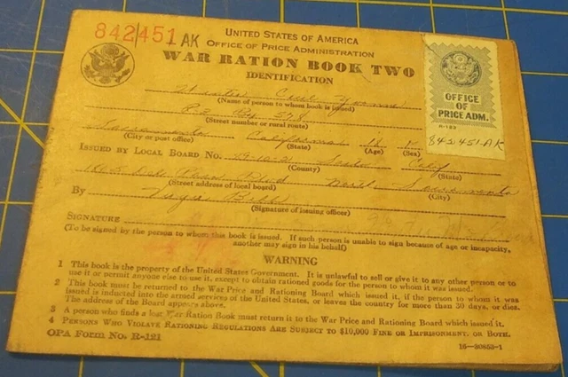 Lot of 14 Vintage Papers Documents Receipts Etc. 1930s 40s 50s War Ration Book 17