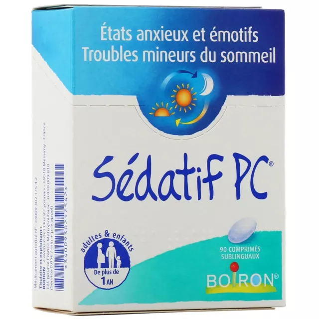 Boiron Sedatif PC 90 Tablets - Natural Relief For Stress & Anxiety | Original