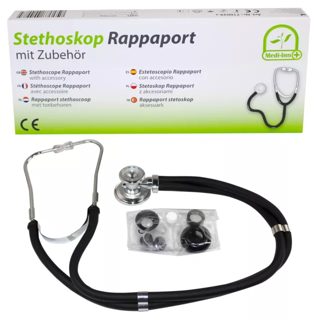 Medi-Inn Rappaport Stethoskop | Doppelkopfstethoskop | mit Zubehör 2