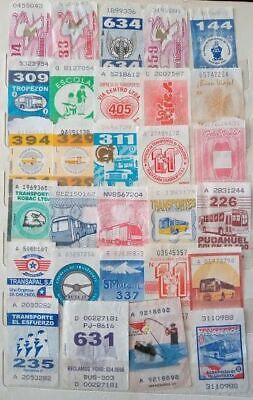 Chile Lot of Ticket Bus used (#007)