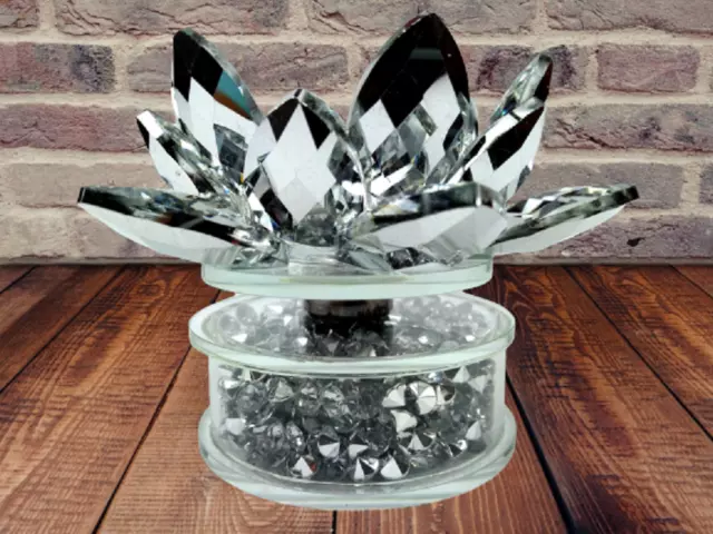 Candle Holder Candal Stand TeaLight Glass Crystal Crushed Diamond Home Decor