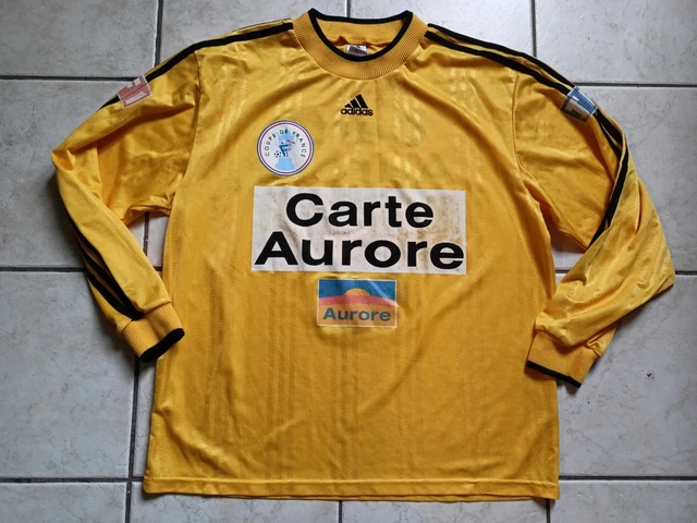 Vintage Maillot De Foot Adidas Coupe De France Carte Aurore N°10, Manches Longues, Taille XL