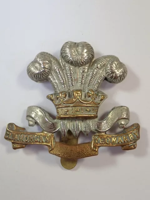 Glamorgan Yeomanry original WW1 Cap Badge (Lambourne).