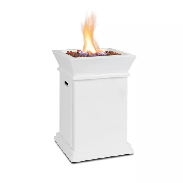 Heizstrahler Terrassen Heizer Garten Gas Heizung mobile Feuerstelle 13 kW Weiß