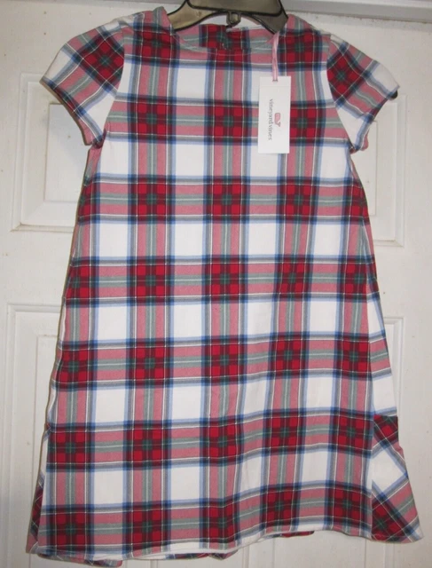 Vineyard Vines Nantucket Tartan Dress in Marshmallow Plaid  - 2 Sizes - NWT
