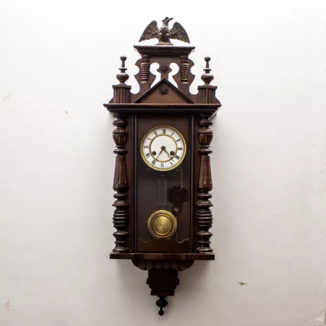 Antique Vienna Style Eagle Mechanical Wall Clock