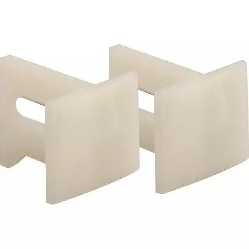 Prime-Line Products N 7015 Pocket Door Bottom Guides, 1-1/8 in., Plastic, White