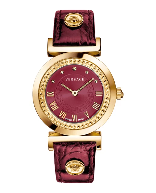Versace Womens Vanity Gold 35mm Strap Fashion Watch