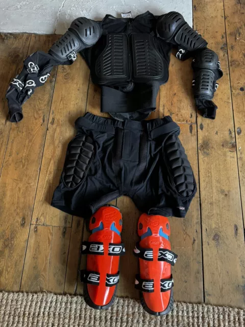 Enduro MX Motocross Body Armour Shirt, Knee Guards, Hip Armour Shorts