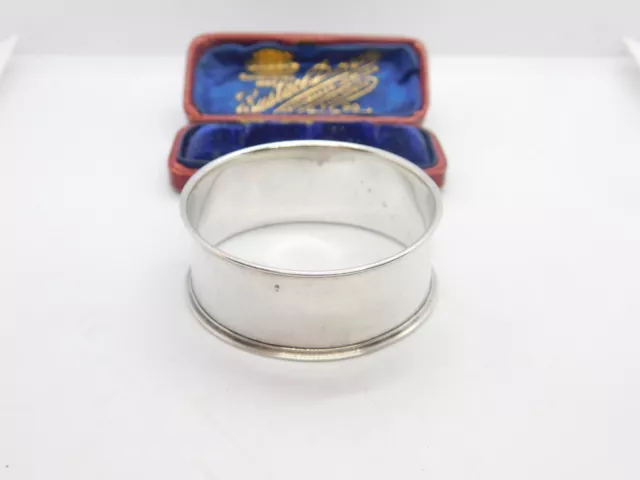 Edwardian Sterling Silver Minimal Napkin Ring 1909 Birmingham Antique