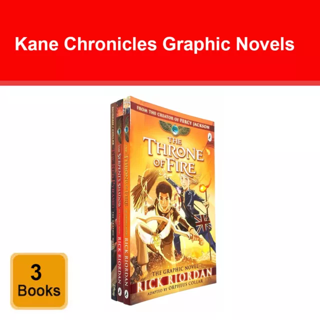 Kane Chronicles Graphic Novels 3 Books Collection Set by Rick Riordan NEW Pack