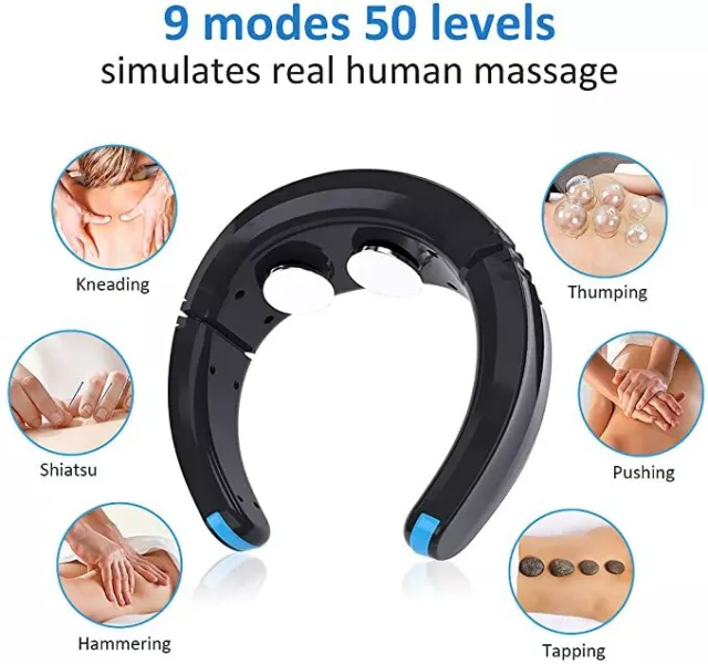 OSITO TENS Neck Massager Machine Electric Pulse With Heat Muscle Pain Relief 2