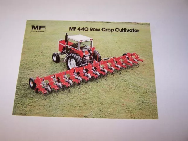 Massey Ferguson Mf 440 Row Crop Cultivator Color Sales Catalog Brochure Pamphlet