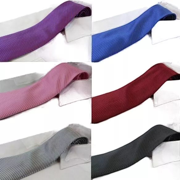 Classic Striped Neck Tie Mens Business Formal Woven Wedding Groomsmen Party