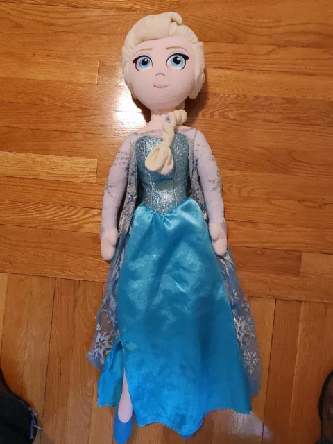 Walt Disney Frozen LARGE ELSA SNOW QUEEN 24" Plush STUFFED DOLL Toy