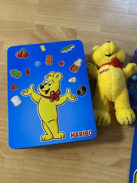 Haribo Goldbären Fan Paket - 6 Artikel - Blechdose, Goldbär Plüsch - RAR - NEU - 2