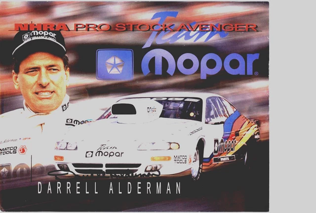 DARRELL ALDERMAN UH - Dragster Driver Drag Race Sign Autograph Auto G25 ...