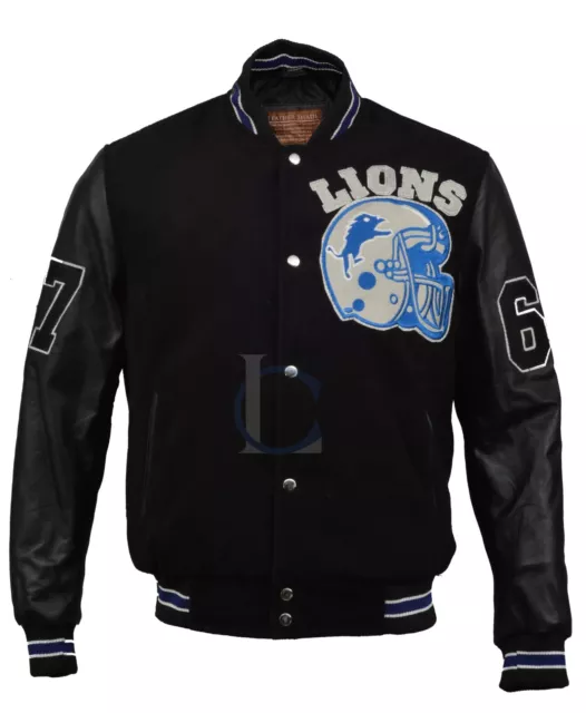 Beverly Hills Cop Eddie Murphy Axel Foley Detroit Lions Varsity Letterman Jacket