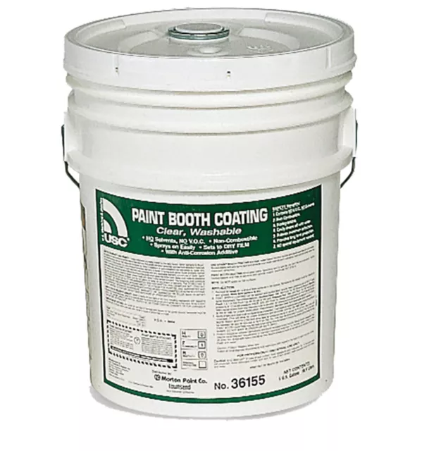 Paint Booth Coating-Clear/Washable, 5-Gallon USC-36155 Brand New!