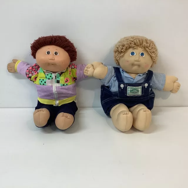 2x Vintage 1980s Wool/Yarn Hair Cabbage Patch Kids (Xavier Roberts) (P3) W#622