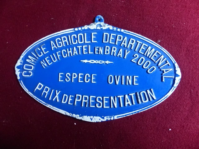PLAQUE CONCOURS AGRICOLE Bovins Laitières 1Er Prix 1973 ! (N° 72 ) EUR