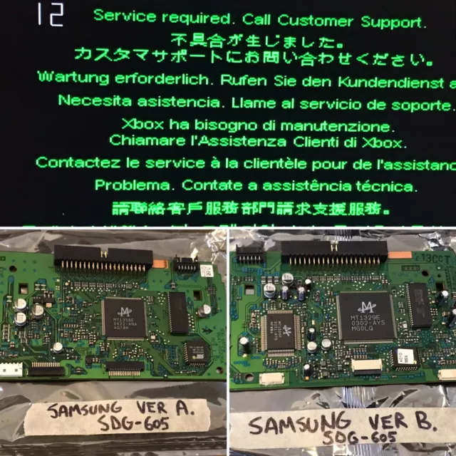 Australië fonds Erge, ernstige ORIGINAL XBOX ERROR 12? Samsung SDG-605 Ver A + B Disc Drive DVD Game Fix  $9.95 - PicClick