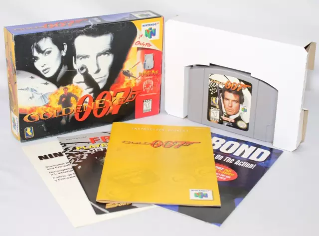 Goldeneye 007 N64 Complete CIB Very Good Condition w/ ALL INSERTS! RARE!