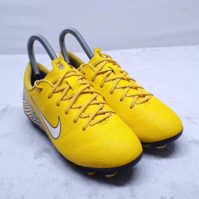 Nike Football Boots Uk Size 2 Mercurial Namar Jr Yellow Moulded Studs 3