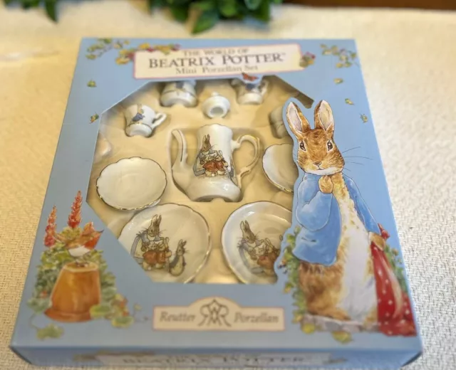 The World of Beatrix Potter Mini Porzellan Tea Set Peter Rabbit -Made In GERMANY