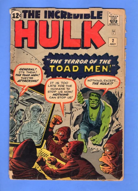 Incredible Hulk #2 1st Green Hulk 1962 Silver Age Key