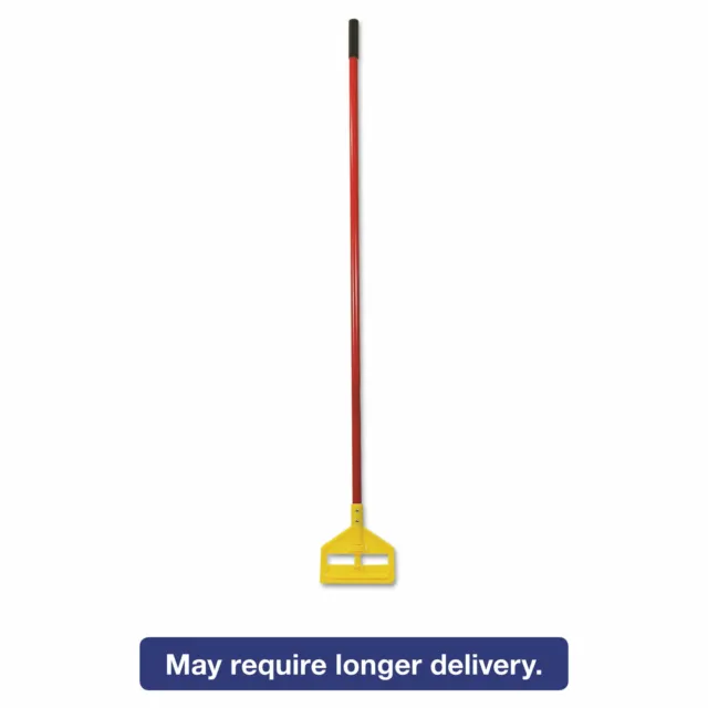 Rubbermaid Commercial Invader Fiberglass Side-Gate Wet-Mop Handle 60" Red/Yellow