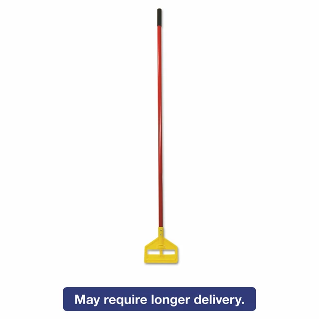 Rubbermaid Commercial Invader Fiberglass Side-Gate Wet-Mop Handle 60" Red/Yellow