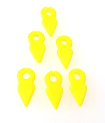 6 PCS Tuareg Element Czech Talhakimt Opaque Yellow Bohemian Glass Pendant -Beads
