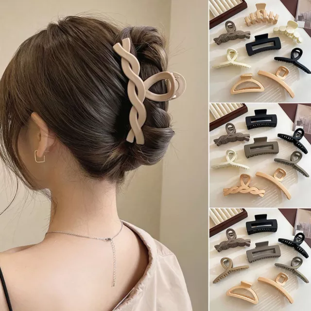 8pc Headwear Set Women Claw Clip Acrylic Large Claw For Girl Clip Barrette