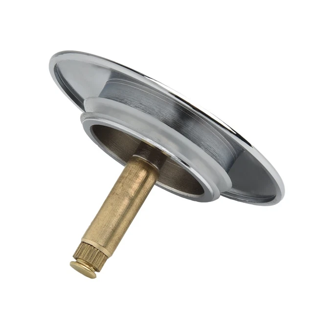 Repuesto de tapón de baño de latón electrochapado con 70 mm de diámetro